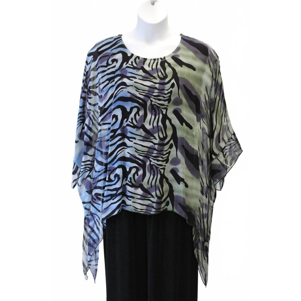 NEW STERLING STYLES women's ombre art to wear top in multicolor